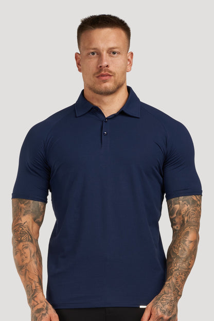 THE MUSCLE BUTTON POLO